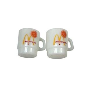 McDonalds Canada Mug Anchor Hocking Fire-King  Lot 2 Rare Without Good Morning‎